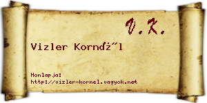 Vizler Kornél névjegykártya
